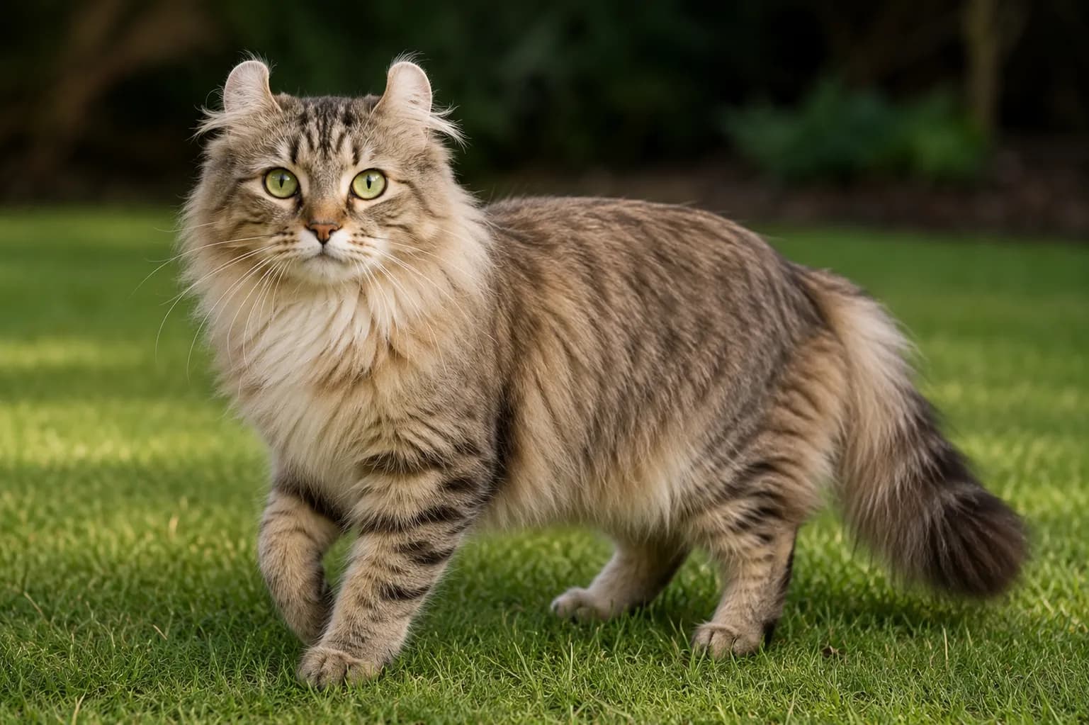 American Curl Longhair cat