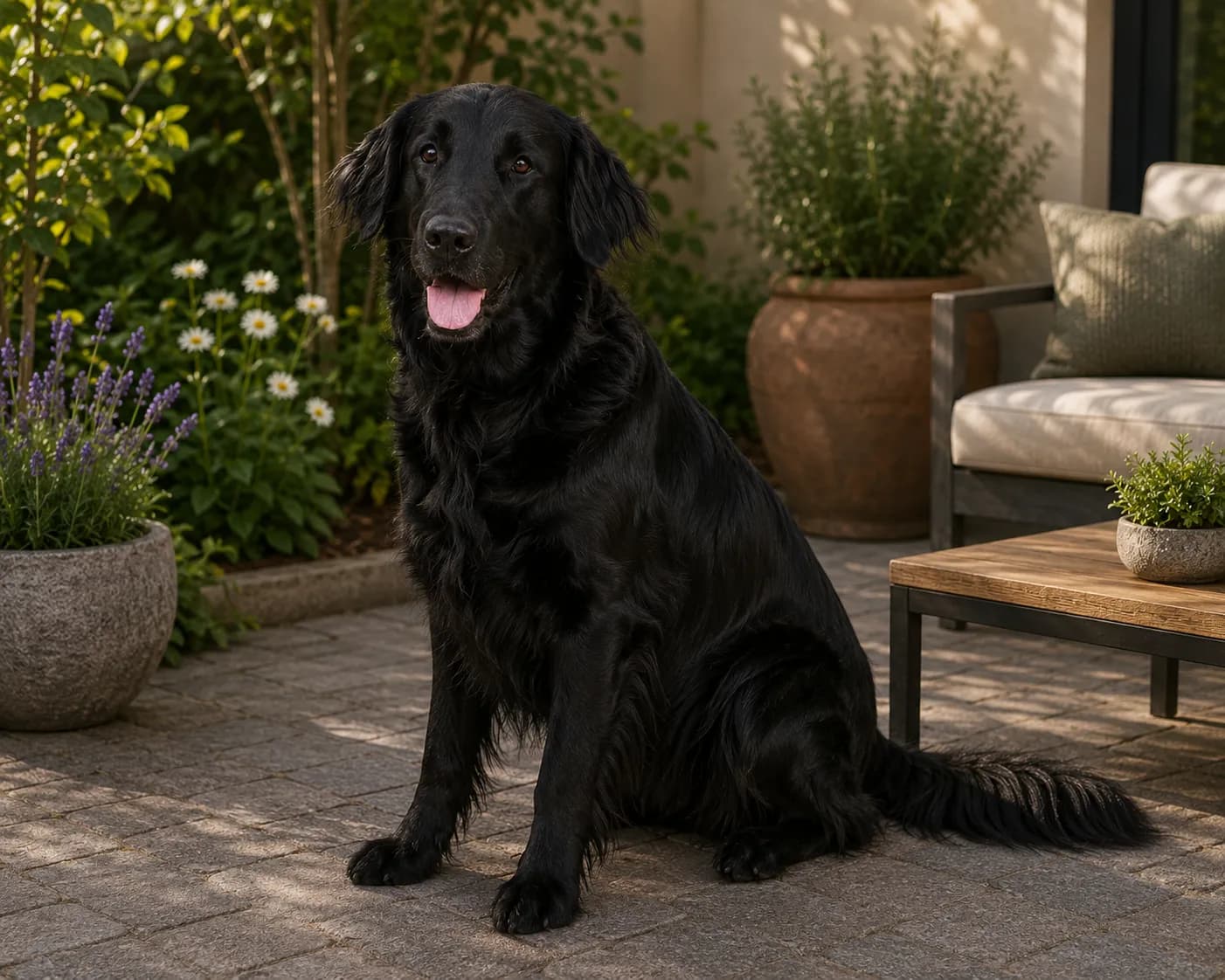 Flat-Coated Retriever dog