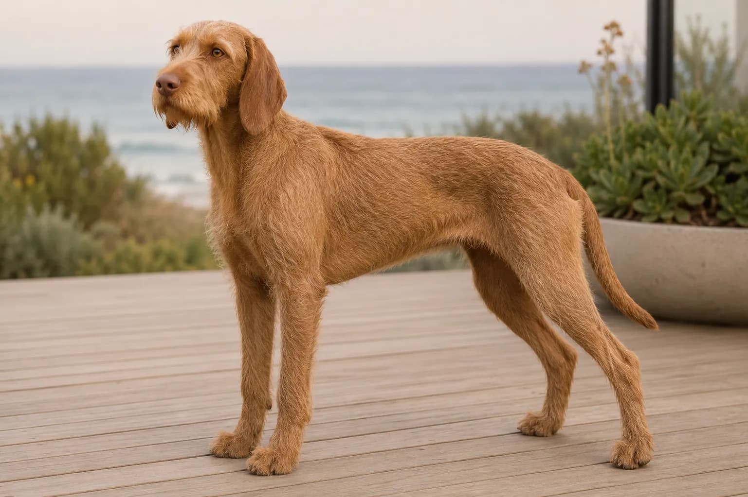 Wirehaired Vizsla dog